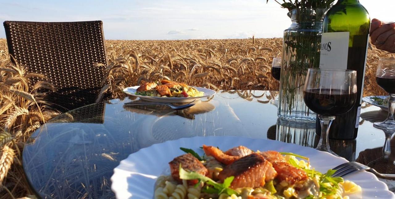 Ein Bett im Kornfeld - Haus Weitblick - mit Innenpool Schonfeld  Exterior foto